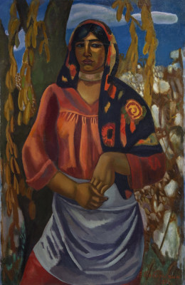 Владимир Боборыкин. Сборщица хлопка, Таджикистан, 1980, холст, масло, Фонд Марджани
