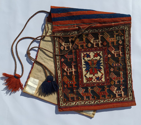 Хурджин, Азербайджан, 1908, шерсть, паласное и сумашное ткачество, ДМИИ им. Гамзатовой