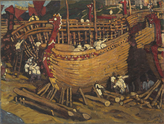 Рерих Н.К. Строят ладьи, 1903 г.