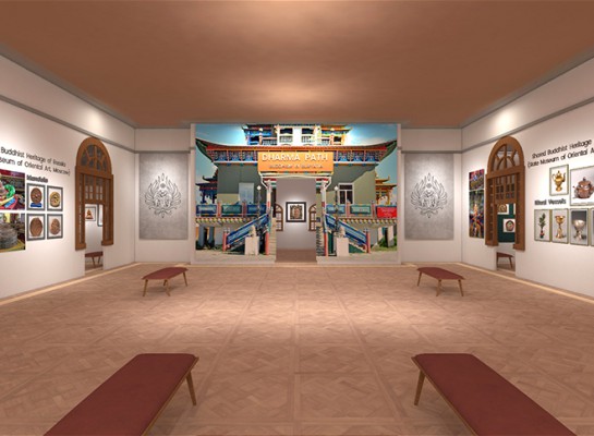 Общий вид зала онлайн-экспозиции Государственного музея Востока